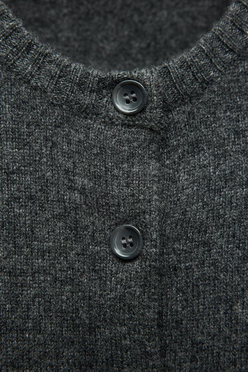 Wool Basic - Grey - Cardigan
