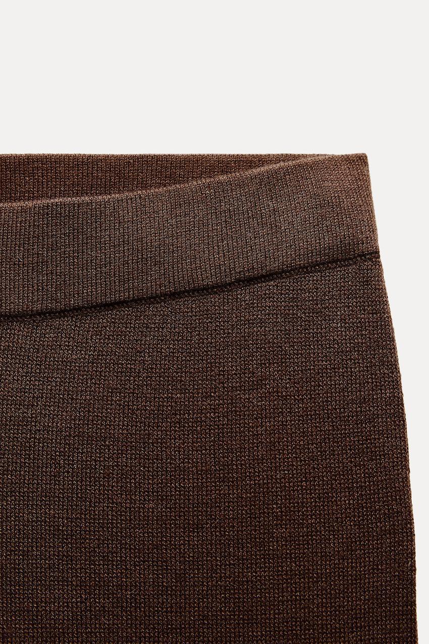 Straight Leg - Dark Brown - Knit Pants