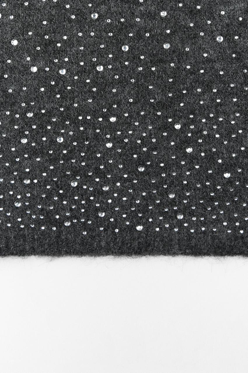 Shimmer Knit Scarf - Black - Scarves