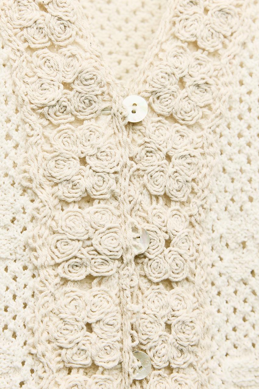 Pointelle Knit - Beige - Knit Top