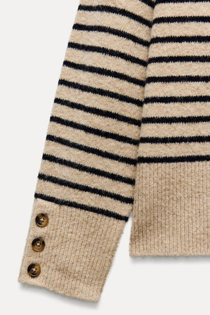 High Neck - Beige - Sweater