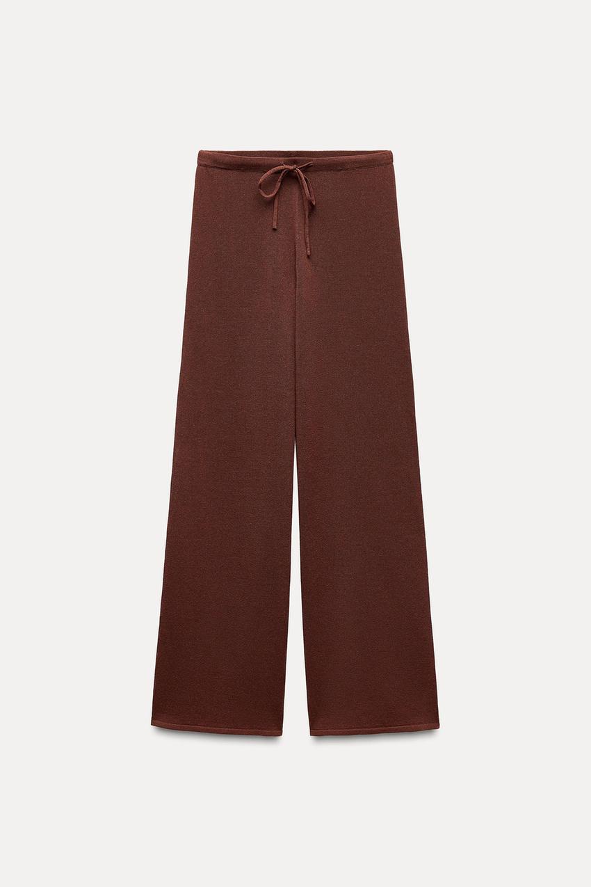 Straight Leg - Brown - Knit Pants