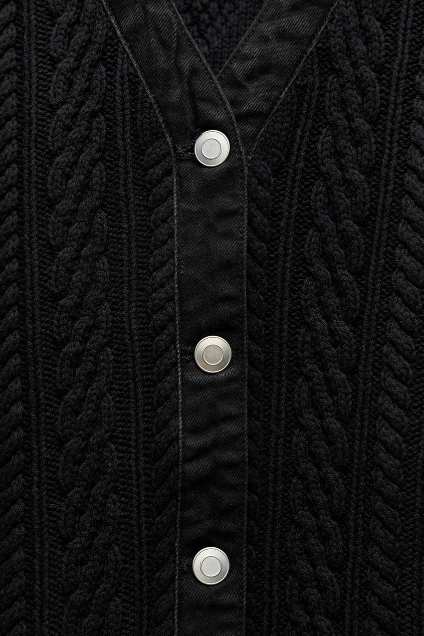 Wool Jacket - Black - Cardigan