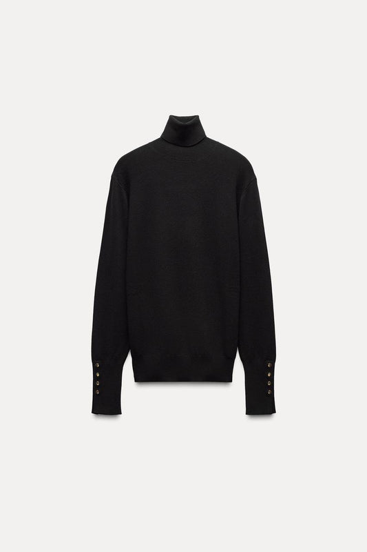 Basic Plain - Black - Sweater